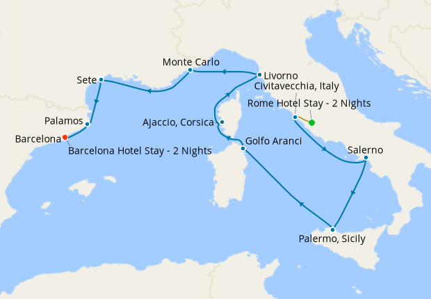 Cruise Itinerary Map