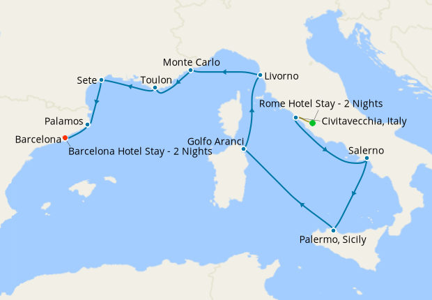 Cruise Itinerary Map