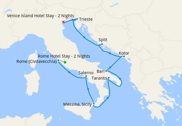 Cruise Itinerary Map