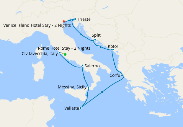 Cruise Itinerary Map