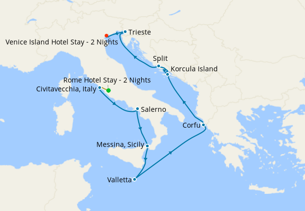 Cruise Itinerary Map