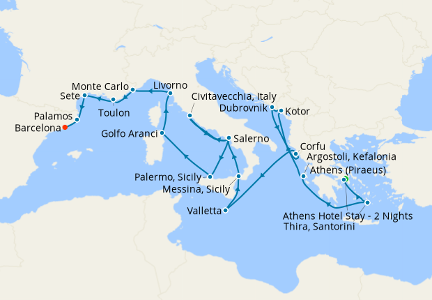 Cruise Itinerary Map