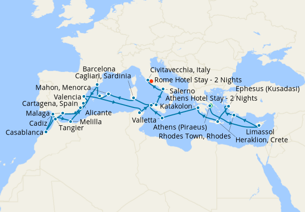 Cruise Itinerary Map