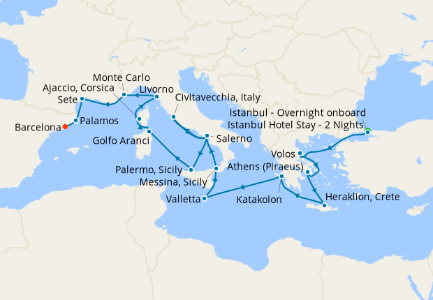 Cruise Itinerary Map