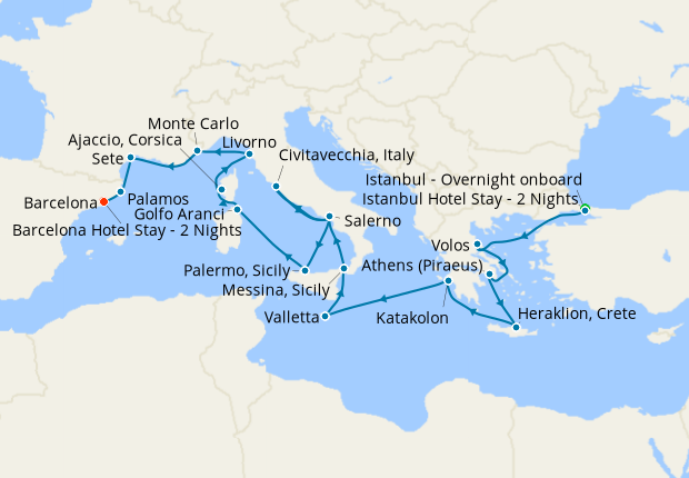 Cruise Itinerary Map