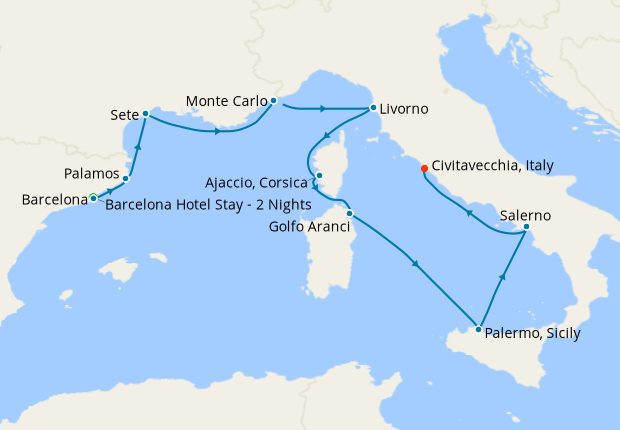 Cruise Itinerary Map