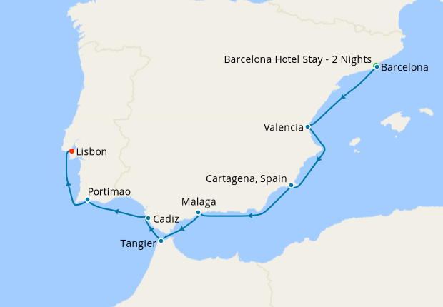 Cruise Itinerary Map