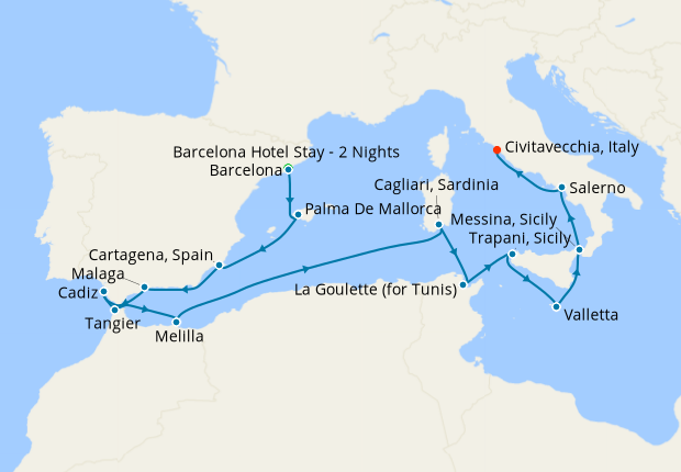 Cruise Itinerary Map