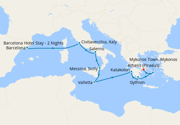 Cruise Itinerary Map