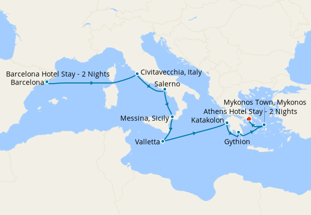 Cruise Itinerary Map