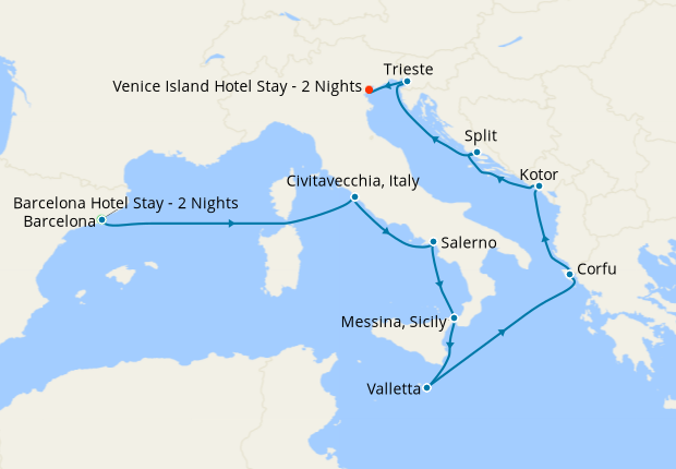 Cruise Itinerary Map