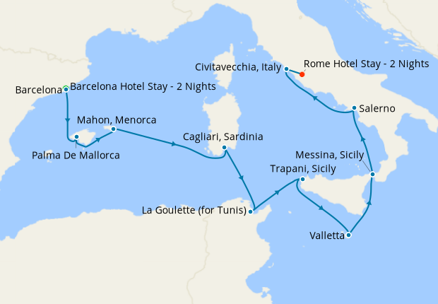 Cruise Itinerary Map