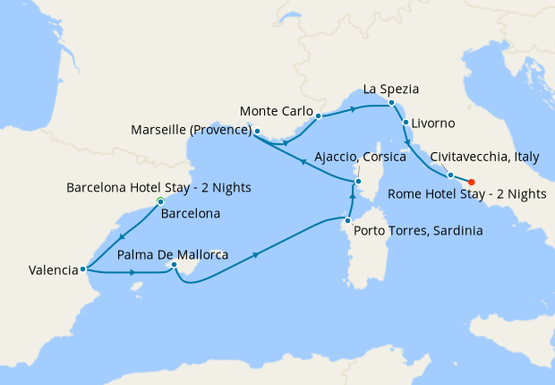 Cruise Itinerary Map