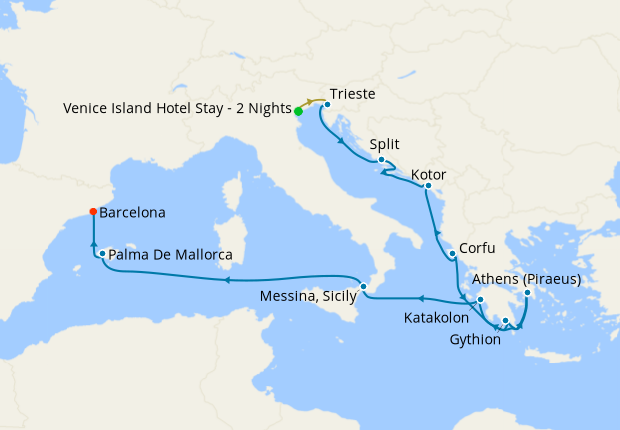 Cruise Itinerary Map