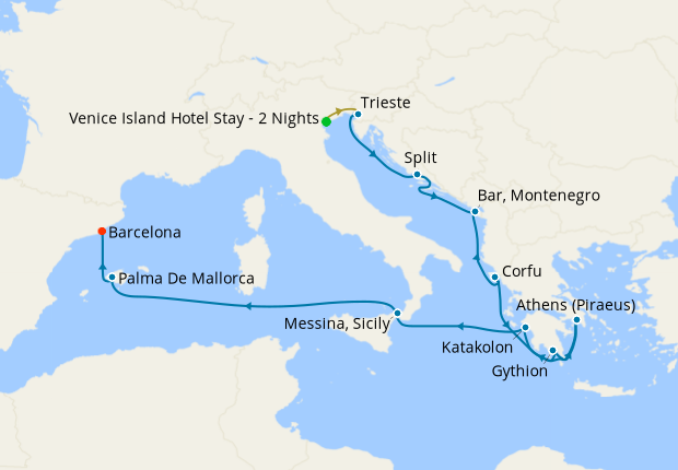 Cruise Itinerary Map