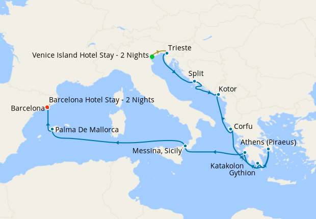 Cruise Itinerary Map