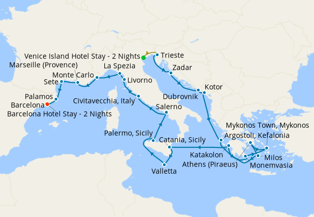 Cruise Itinerary Map
