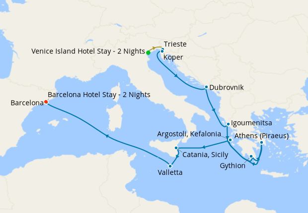 Cruise Itinerary Map
