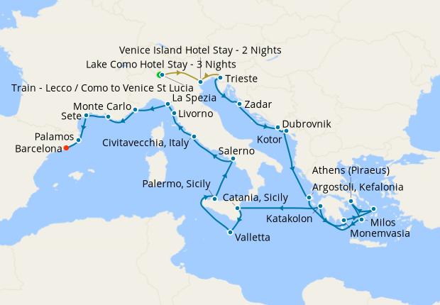 Cruise Itinerary Map