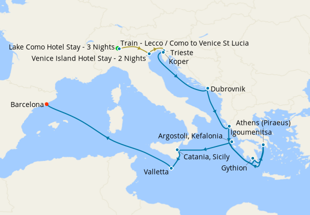 Cruise Itinerary Map
