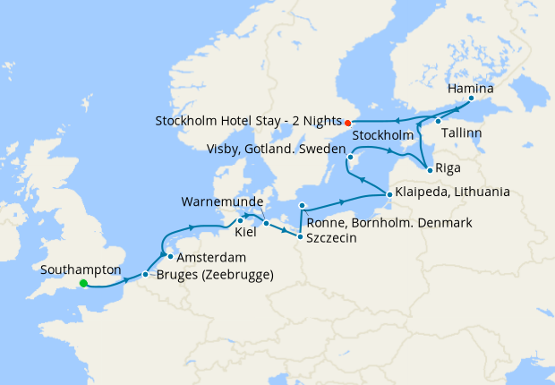Cruise Itinerary Map