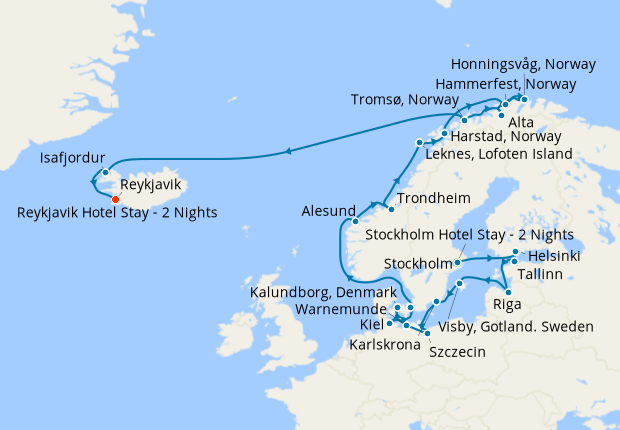 Cruise Itinerary Map