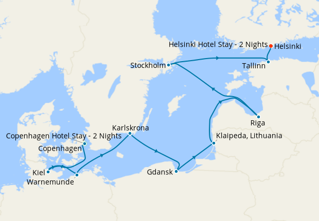 Cruise Itinerary Map