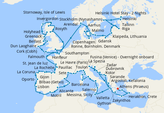 Cruise Itinerary Map
