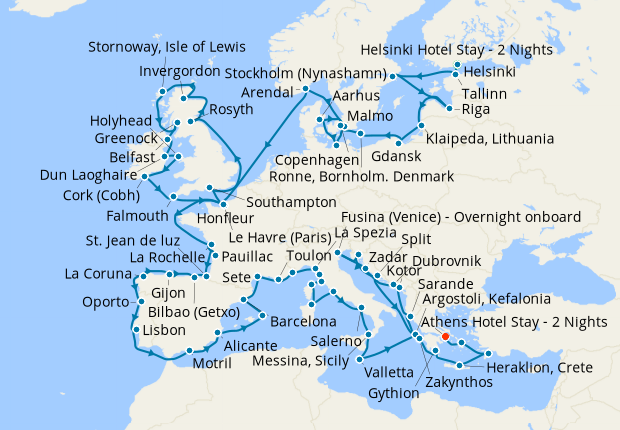 Cruise Itinerary Map