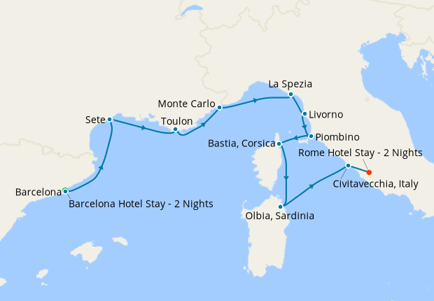 Cruise Itinerary Map