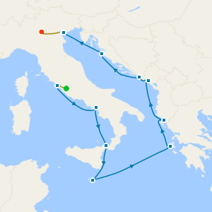 Seascapes & Gastronomy with Rome, Venice and Lake Garda Stays