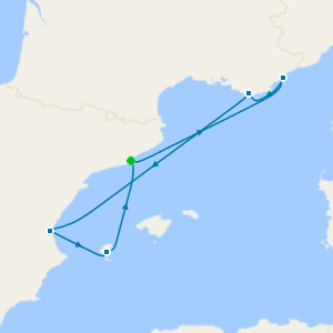 French Riviera, Spain & Ibiza Overnight from Barcelona