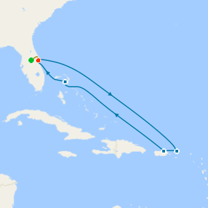 Eastern Caribbean Adventure with 7nt Orlando Stay & Car Hire