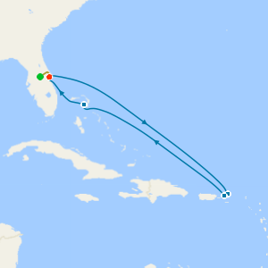 Eastern Caribbean Adventure with 7nt Orlando Stay & Car Hire