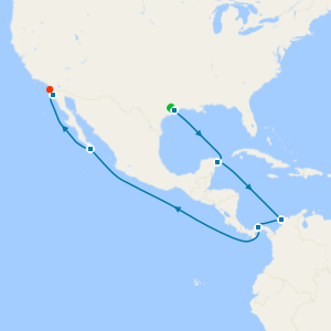 Westbound Panama Canal from Galveston with 1nt Houston Stay