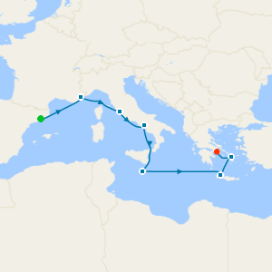 Western Med: Barcelona to Athens