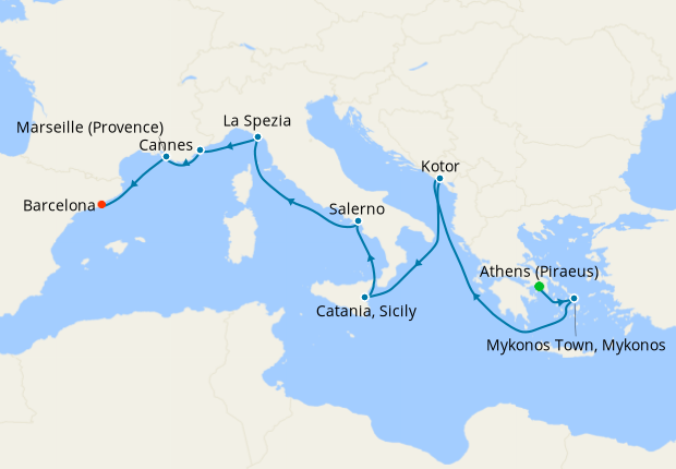 Cruise Itinerary Map