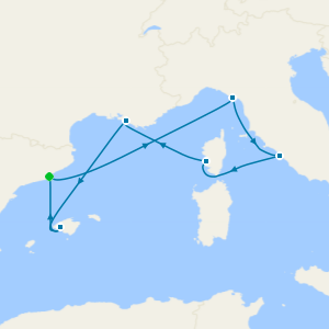 Italy, Spain & French Riviera from Barcelona