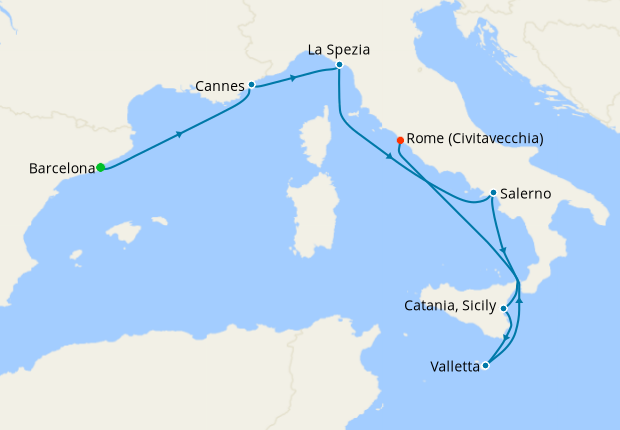 Cruise Itinerary Map