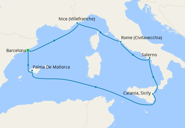 Cruise Itinerary Map