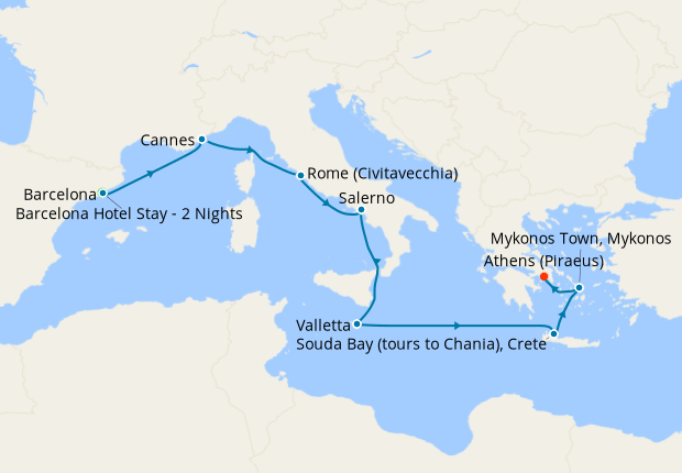 Cruise Itinerary Map