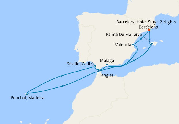 Cruise Itinerary Map