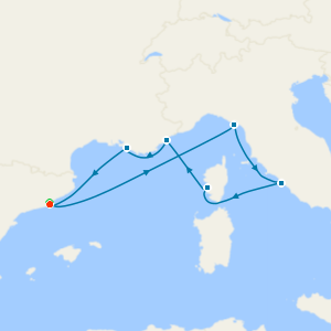 Italy, Spain & French Riviera from Barcelona with Stay