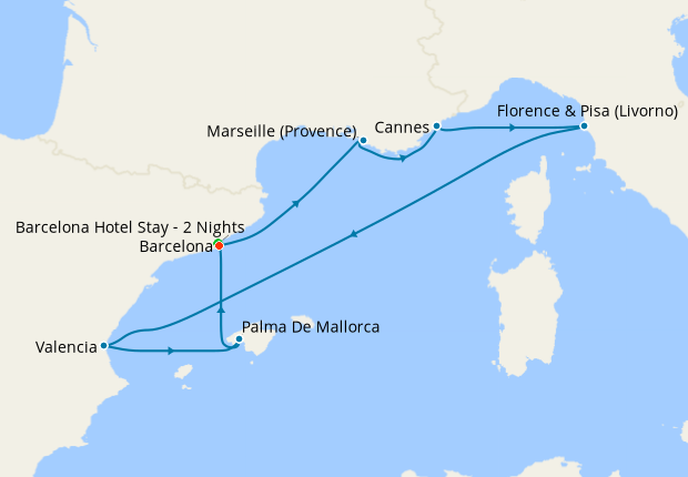 Cruise Itinerary Map