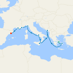 Western Med: Athens to Barcelona with Stay