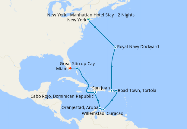 Cruise Itinerary Map