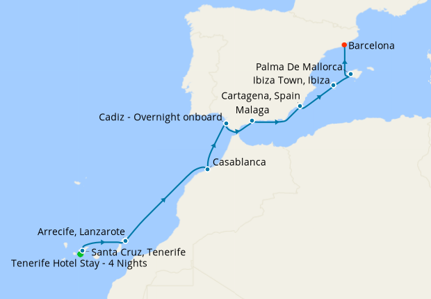 Cruise Itinerary Map