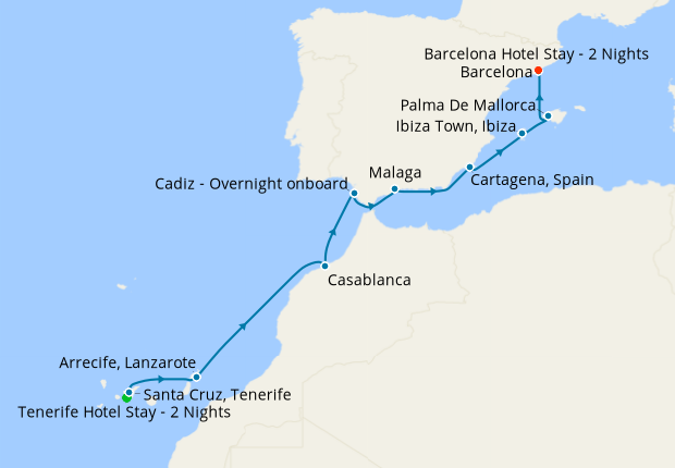 Cruise Itinerary Map