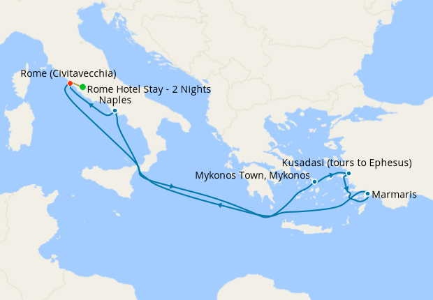 Cruise Itinerary Map