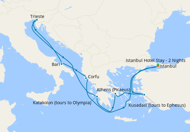 Cruise Itinerary Map
